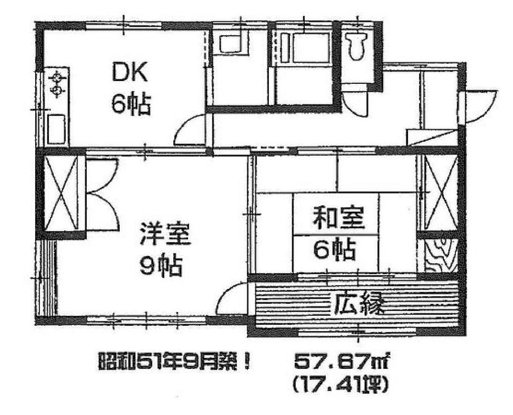 Floor plan. 21.5 million yen, 2DK, Land area 343 sq m , Building area 57.87 sq m