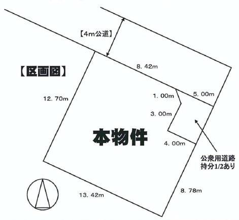 Compartment figure. Land price 13.8 million yen, Land area 154 sq m