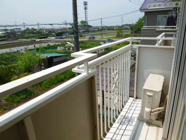 Balcony. The sun is bright balcony