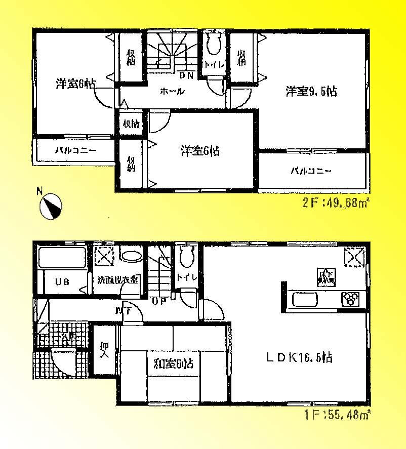 Floor plan. 22,800,000 yen, 4LDK, Land area 307.45 sq m , Building area 105.16 sq m floor plan