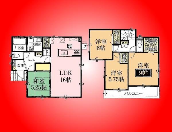 Floor plan. 26,800,000 yen, 4LDK, Land area 148.97 sq m , Building area 102.67 sq m