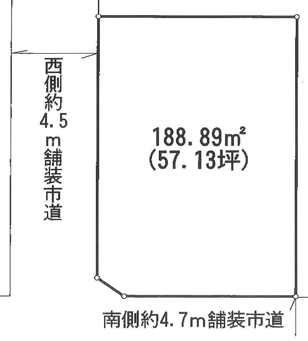 Compartment figure. Land price 14,280,000 yen, Land area 188.89 sq m