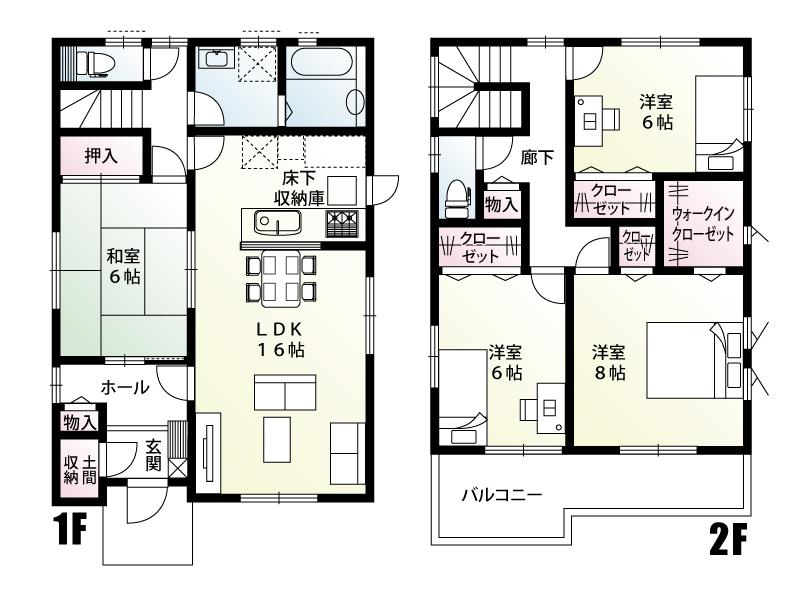 Floor plan. (B Building), Price 24,800,000 yen, 4LDK+S, Land area 185.77 sq m , Building area 109.59 sq m