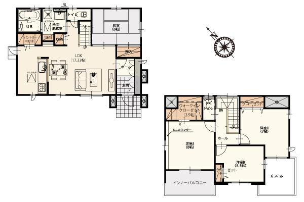 Floor plan. 27,800,000 yen, 4LDK, Land area 145.52 sq m , Building area 106.81 sq m (1 Building) Floor Plan