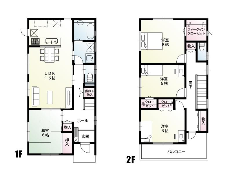 Floor plan. (A Building), Price 27,800,000 yen, 4LDK, Land area 175.45 sq m , Building area 110.95 sq m