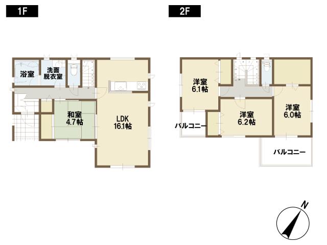 Floor plan. ((3) Building), Price 28.8 million yen, 4LDK, Land area 129.01 sq m , Building area 103 sq m