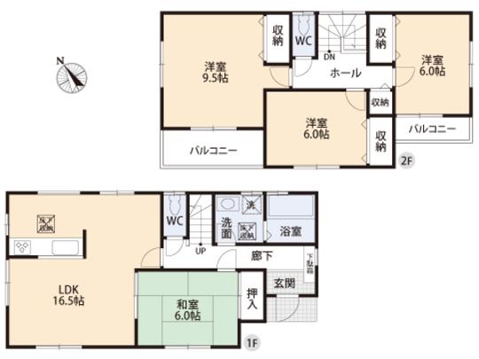 Floor plan. 24,800,000 yen, 4LDK, Land area 201.79 sq m , Building area 105.16 sq m floor plan