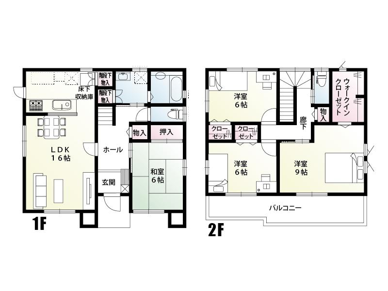 Floor plan. (A Building), Price 31,800,000 yen, 4LDK, Land area 174.48 sq m , Building area 110.13 sq m