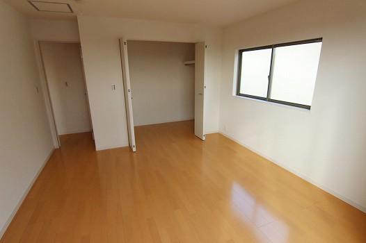 Spacious walk-in closet with