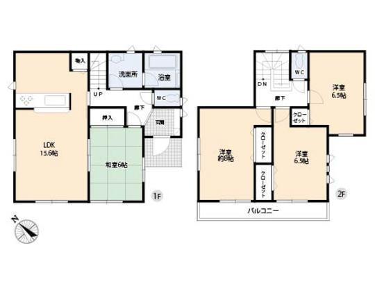 Floor plan. 25,800,000 yen, 4LDK, Land area 163.61 sq m , Building area 97.2 sq m floor plan