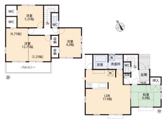 Floor plan. 31,900,000 yen, 4LDK, Land area 151.08 sq m , Building area 108.05 sq m floor plan