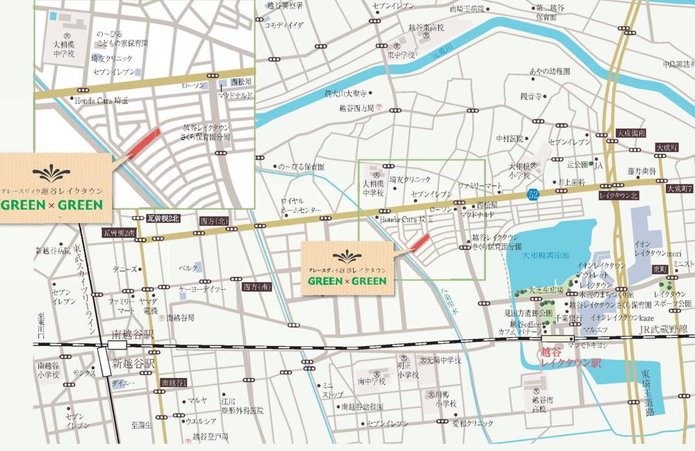 Local guide map. Koshigaya Sagami-cho, 5-111 It is the address for the car navigation system! 