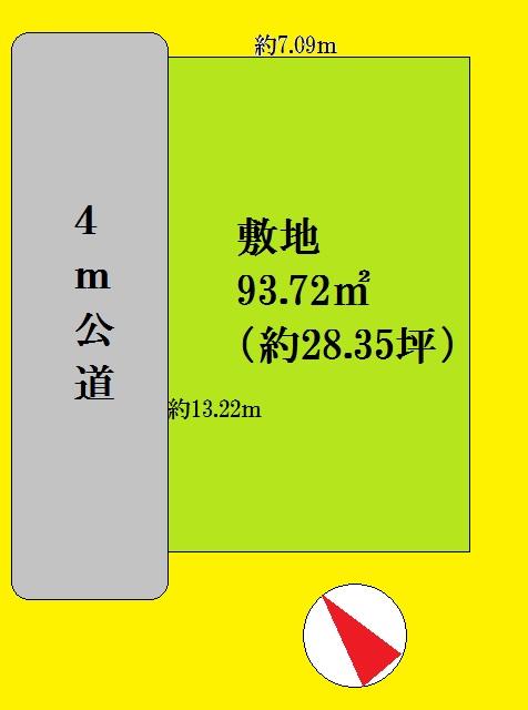 Compartment figure. Land price 10 million yen, Land area 93.72 sq m