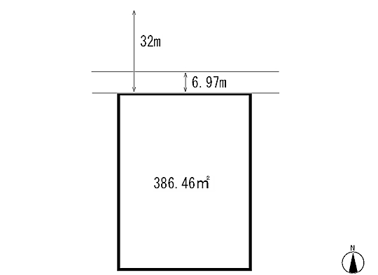 Compartment figure. Land price 51,800,000 yen, Land area 386.46 sq m