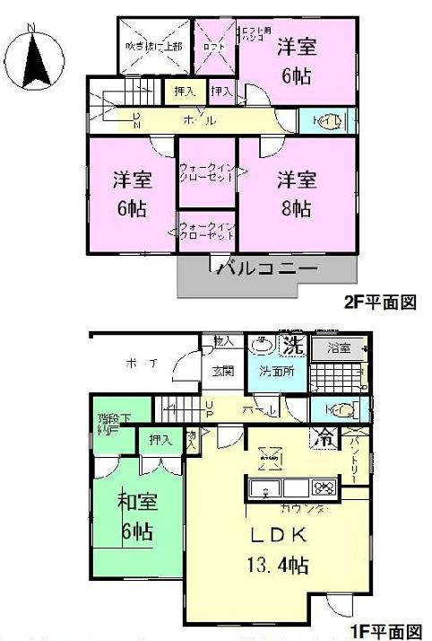 Floor plan. 32,800,000 yen, 4LDK, Land area 132.5 sq m , Building area 110.96 sq m