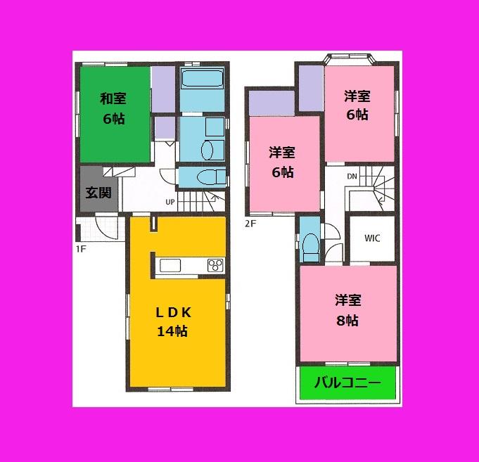 Floor plan. 23,900,000 yen, 4LDK, Land area 102.81 sq m , Building area 101.01 sq m
