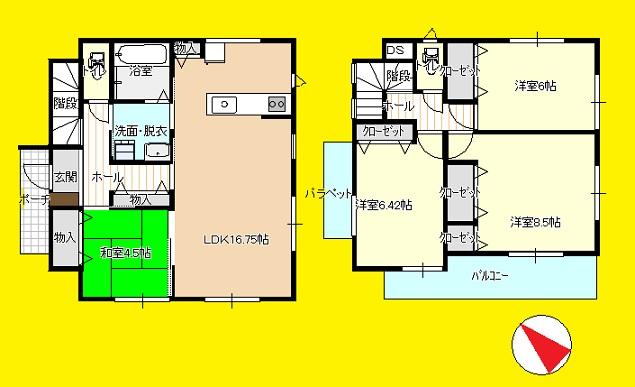 Floor plan. 32,800,000 yen, 4LDK, Land area 103.25 sq m , Building area 101.23 sq m