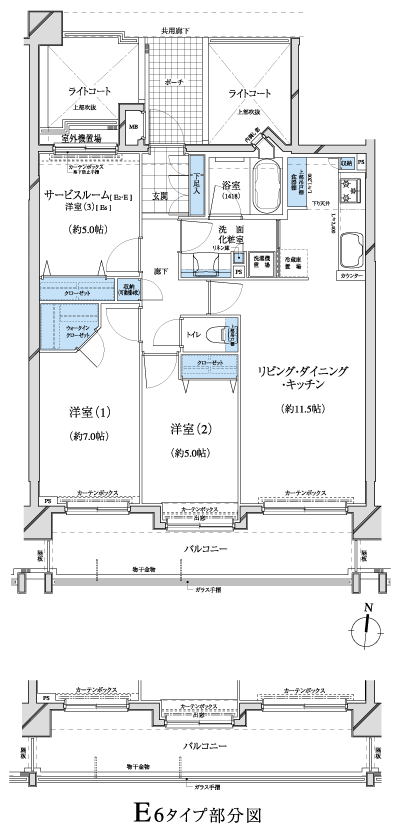 Floor: 3LDK + WIC, the occupied area: 72.06 sq m