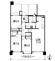 Floor: 3LDK + WIC, the occupied area: 72.06 sq m