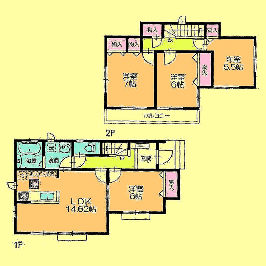 Floor plan. 23.8 million yen, 4LDK, Land area 110.8 sq m , Building area 96.43 sq m located view in addition to this, It will be provided by the hope of design books, such as layout. 