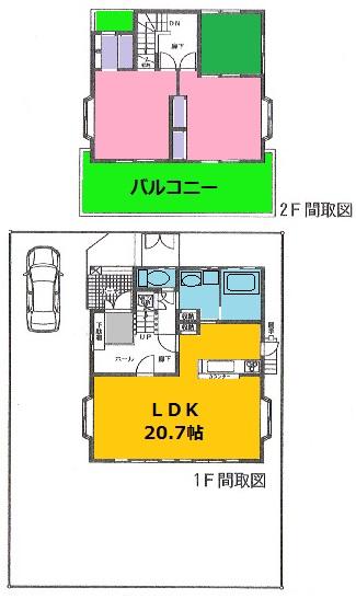 Floor plan. 27,800,000 yen, 2LDK + S (storeroom), Land area 158.34 sq m , Building area 100.84 sq m