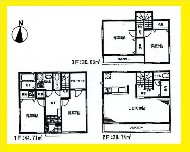 Floor plan. 25,800,000 yen, 4LDK, Land area 91.8 sq m , Building area 115.08 sq m