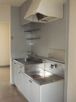 Kitchen. Gas stove is installed Allowed Kitchen