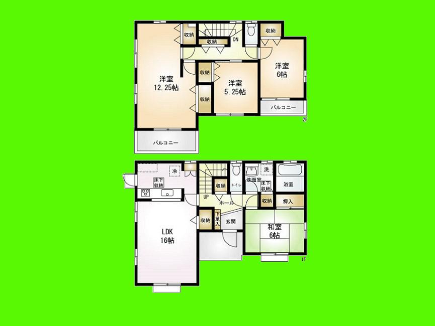 Floor plan. 36,900,000 yen, 4LDK, Land area 218.13 sq m , Also it can be changed to building area 111.79 sq m 5LDK