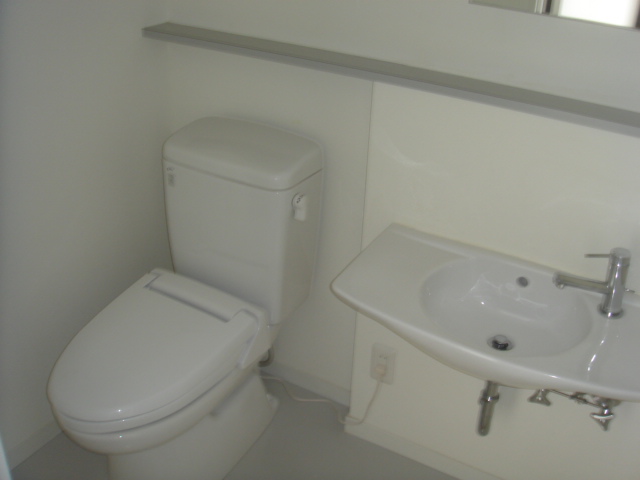 Toilet. There is a spacious sparse