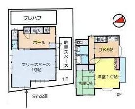 Floor plan. 10.8 million yen, 2DK, Land area 150.9 sq m , Building area 101.84 sq m