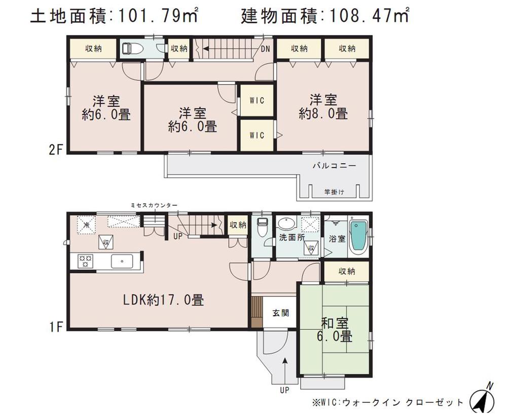 Floor plan. (3), Price 35,800,000 yen, 4LDK, Land area 101.79 sq m , Building area 108.47 sq m