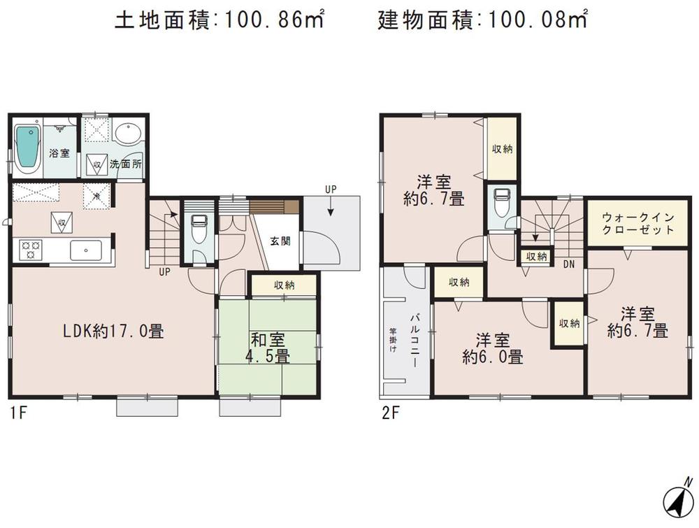 Floor plan. (5), Price 31,900,000 yen, 4LDK, Land area 100.66 sq m , Building area 100.06 sq m