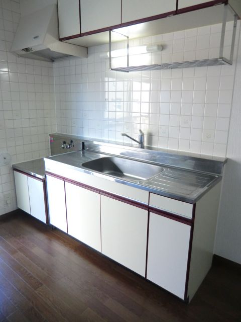 Kitchen. Clean kitchen. Moreover, it is spacious you sure you want usability.