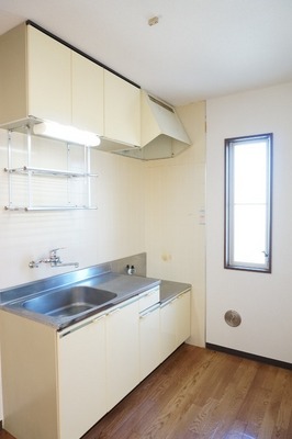 Kitchen. Bright kitchen space with a window