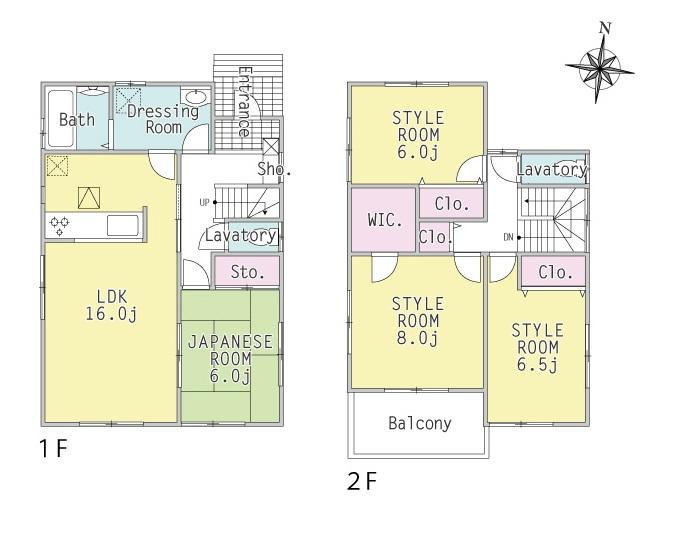 Floor plan. (1 Building), Price 28.8 million yen, 4LDK, Land area 154.96 sq m , Building area 105.99 sq m