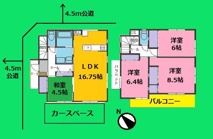Floor plan. 32,800,000 yen, 4LDK, Land area 103.25 sq m , Building area 101.23 sq m