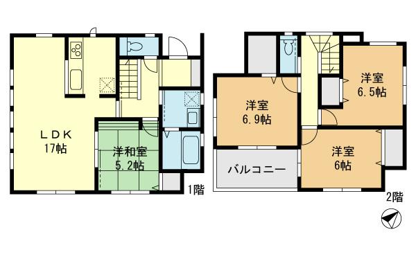 Floor plan. Price 26,800,000 yen, 4LDK, Land area 111.9 sq m , Building area 98.12 sq m