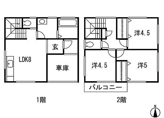 Floor plan. 13.8 million yen, 3LDK, Land area 62.44 sq m , Building area 69.56 sq m