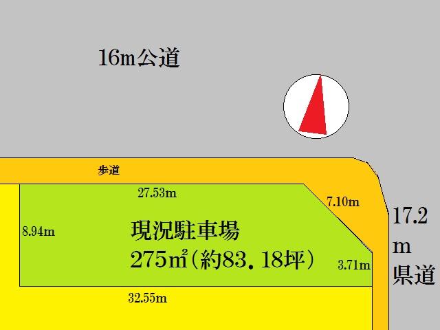 Compartment figure. Land price 99,810,000 yen, Land area 275 sq m