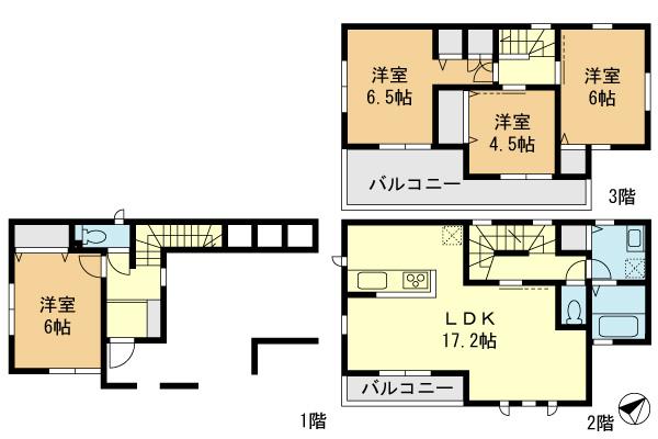 Floor plan. 26,800,000 yen, 4LDK, Land area 74.98 sq m , Building area 112.61 sq m