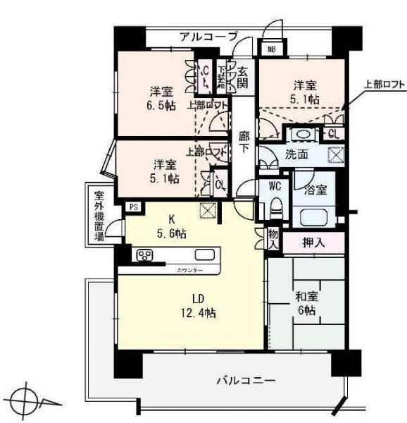 Floor plan. 4LDK, Price 38,800,000 yen, Occupied area 86.37 sq m , Balcony area 20.11 sq m