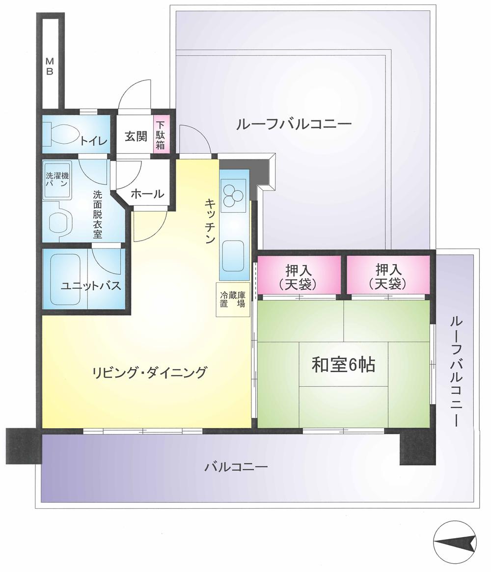 Floor plan. 1LDK, Price 8 million yen, Occupied area 40.72 sq m floor plan