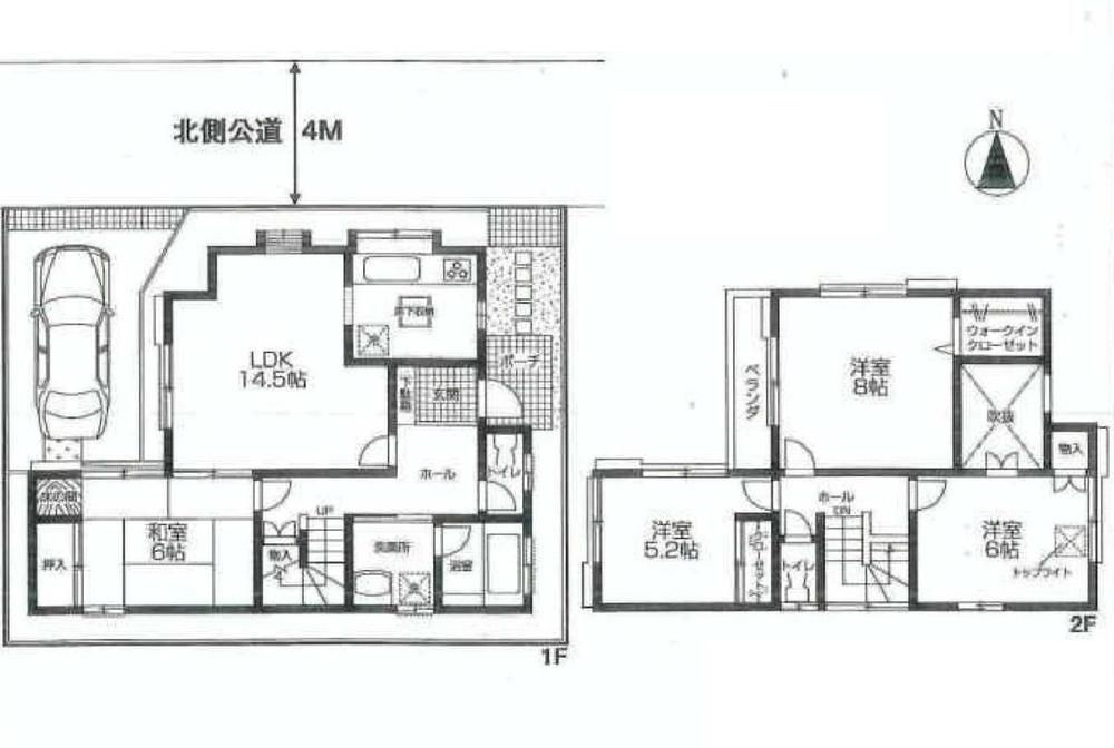 Floor plan. 19,800,000 yen, 4LDK, Land area 100.29 sq m , Building area 100.19 sq m