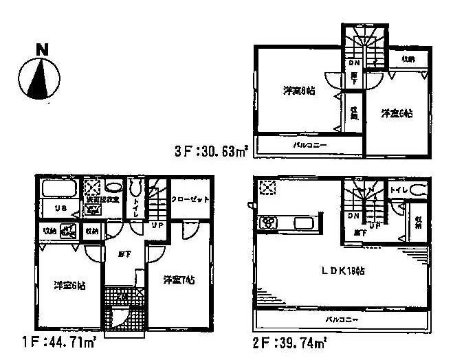 Floor plan. 27,800,000 yen, 4LDK, Land area 91.8 sq m , Building area 91.85 sq m