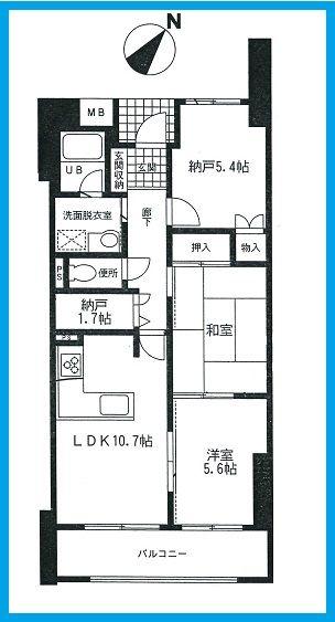 Floor plan. 2LDK+S, Price 17.8 million yen, Footprint 62.8 sq m , Balcony area 9 sq m