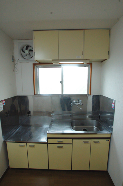 Kitchen. Easy-to-use kitchen of the storage lot Gas stove can be installed