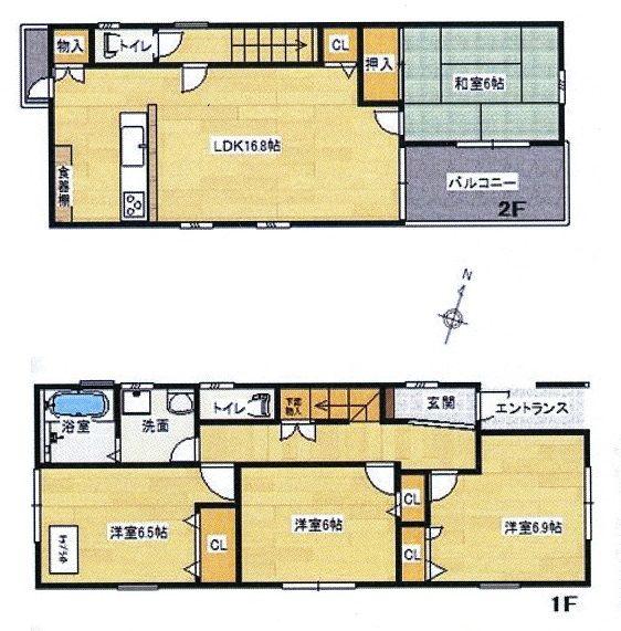 Floor plan. 29,800,000 yen, 4LDK, Land area 100.15 sq m , Building area 99.71 sq m