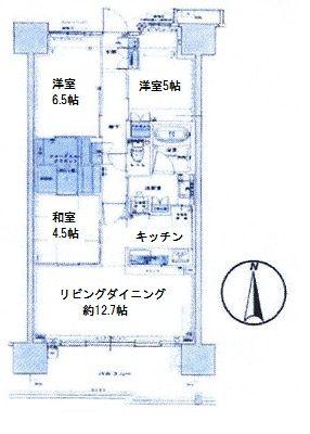 Floor plan. 3LDK, Price 29,800,000 yen, Footprint 74.8 sq m , Balcony area 12.4 sq m