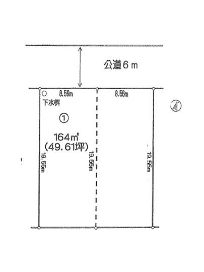 Compartment figure. Land price 16.8 million yen, Land area 164 sq m compartment view