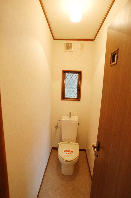 Toilet. Toilet clean impression Pat ventilation with windows